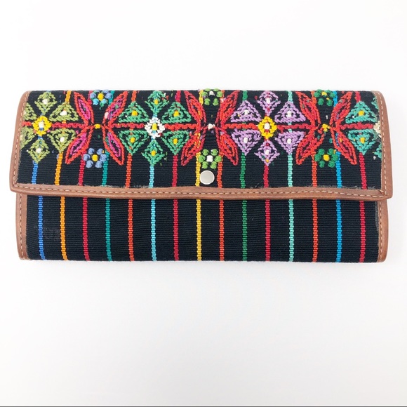 Colorful Embroidered Wallet - Picture 1 of 4